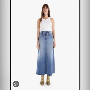 MOTHER The Yoke Front Circle Maxi Skirt SIZE 24